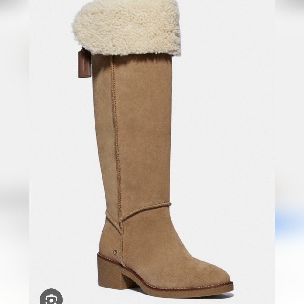 Coach Janelle Suede Boots - Tan
